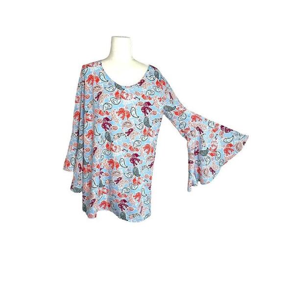 Altar'd State Dresses & Skirts - Altar'd State Dress Elephant Paisley Bell Sleeve Tunic Mini Shift Size Large L
